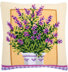 Vervaco Lavender Pot Cushion Cross Stitch Kit - 40cm x 40cm