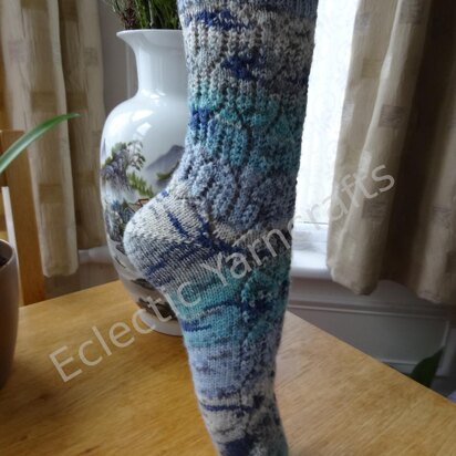 Lacy Short Row Toe Up Socks