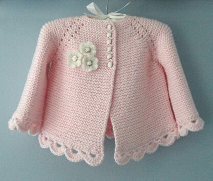 Knit Pattern Baby Girl Jacket Newborn Girl Coat Hannah