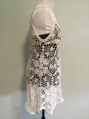 Floral Lace Tunic Tank Top