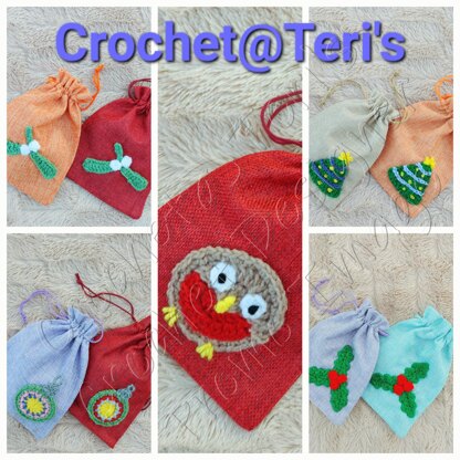 Christmas Gift Bag Appliques