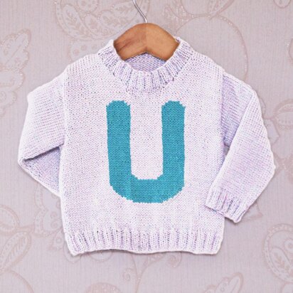 Intarsia - Letter U Chart - Childrens Sweater