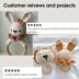 Bunny rattle with teether ring