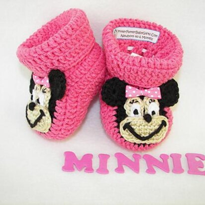 Minnie Mouse Baby Booties