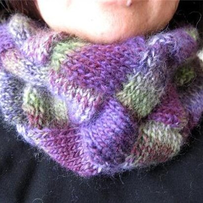 Athena entrelac neck warmer - knitting pattern
