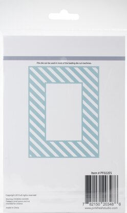Pinkfresh Studio Essentials Die - Fancy Diagonal Stripes W/Window