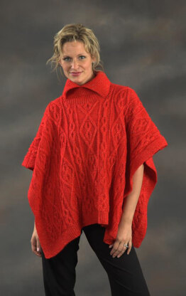 Ladies Square Poncho in Plymouth Yarn Holiday Lights - 2153 - Downloadable PDF