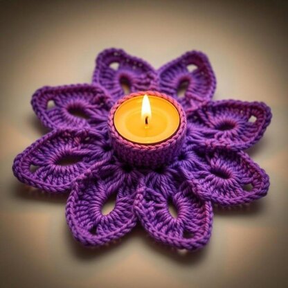 Snowflake Tea Light Holder Crochet Pattern | PDF + Video Tutorial