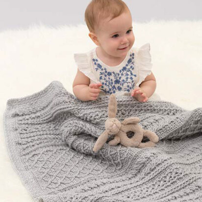 Cable Your Love Blanket in Red Heart Soft Baby Steps Solids - LW4831 - Downloadable PDF