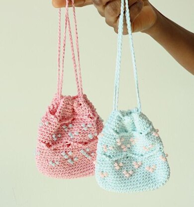 Beaded Mini Drawstring Pouch