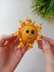 Sun amigurumi keychain