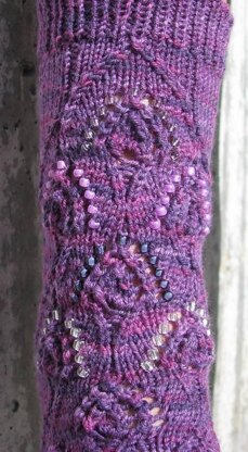 Beaded Peacock Socks