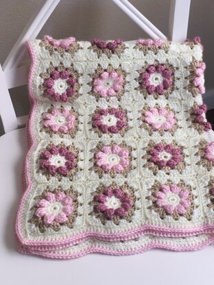 Baby Blanket with Roses