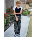 Simplicity Boys' Knit Top and Woven Pants and Shorts S9561 - Paper Pattern, Size A (8-10-12-14-16)