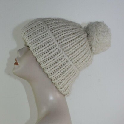 Super Chunky Rib Bobble Beanie CIRCULAR