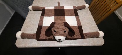 Puppy Baby Blanket / Playmat Crochet Pattern