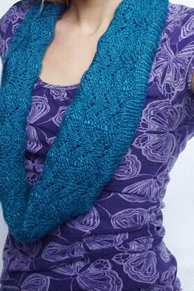 Nordic Lace Cowl (Instructions to work flat)