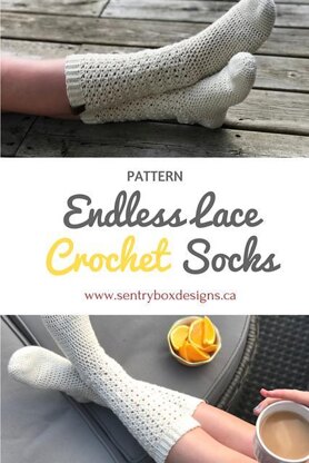 Endless Lace Crochet Socks