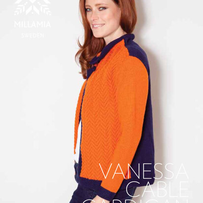 Vanessa Cable Cardigan in MillaMia Merino Wool