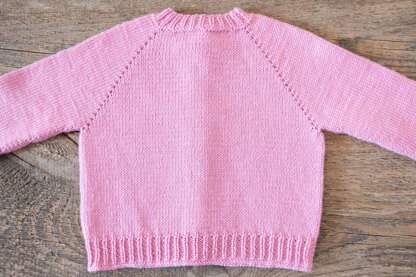 Pink Raglan  Baby Cardigan