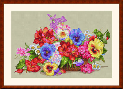 Merejka Garden Flowers Cross Stitch Kit - MER-K013