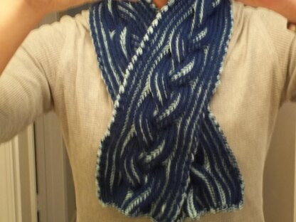 Reversible Braided Cable Scarf