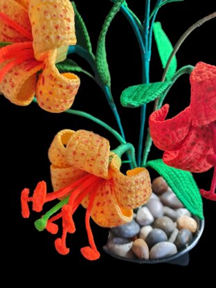 Crochet Tiger lily flowers