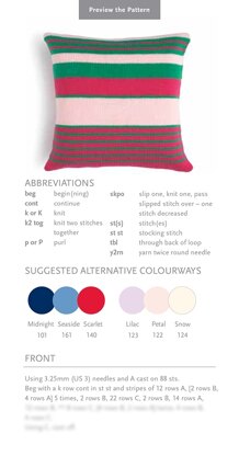 "Rand Cushion Cover" - Cushion Knitting Pattern For Beginners - Cushion Knitting Pattern in MillaMia Naturally Soft Merino