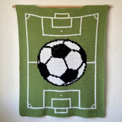 Soccer Baby Blanket Pattern SINGLE CROCHET