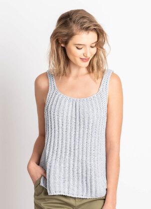 Shoreham Tank in Blue Sky Fibers Worsted Cotton - 202117 - Downloadable PDF