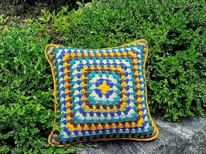 Blue Mood Granny Cushion