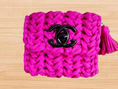 A crochet card holder wallet