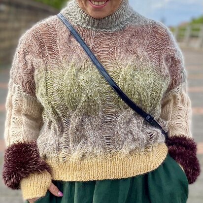 Crazy Cables Pullover - knitting pattern