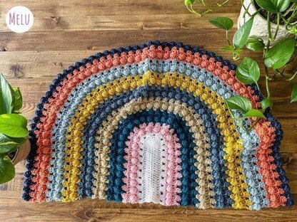 Granny Bobblina Rainbow Blanket pattern by Melu Crochet