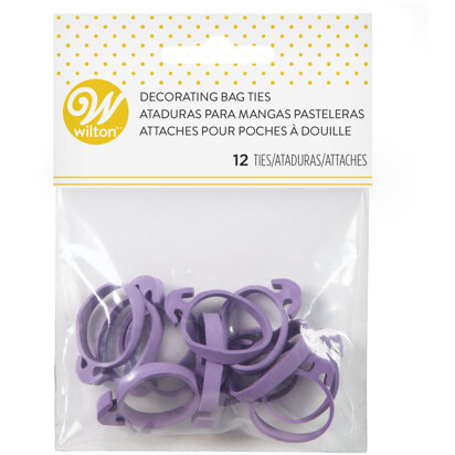 Wilton Icing Bag Ties, 12-Count - Rubber Icing Bag Ties