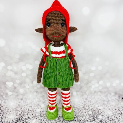 Christmas elf, crochet doll, amigurumi doll, Bella