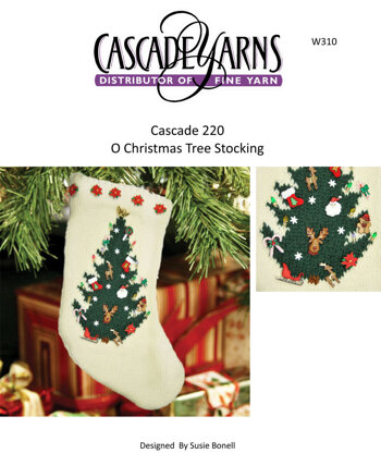 O Christmas Tree Stocking in Cascade 220 - W310