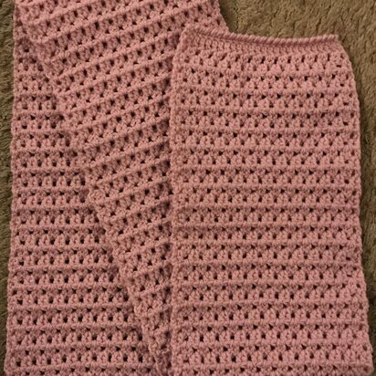 Patterned Scarf in Aran Yarn