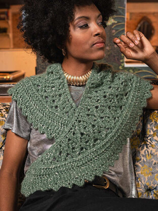 Peridot Shawl in Berroco Gimlet - Downloadable PDF