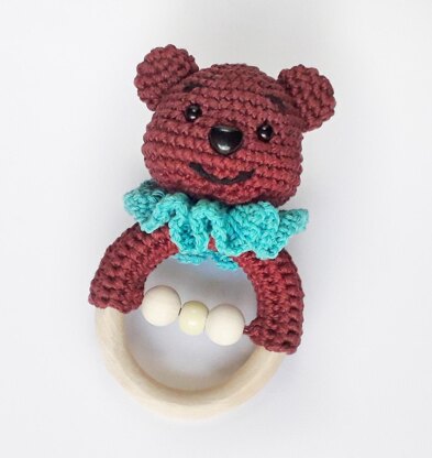 Rattle teether bear