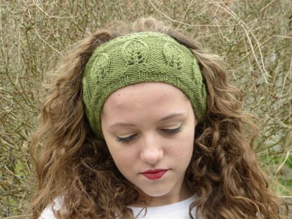 Leaf Motif Headband WorkedFlat