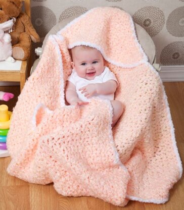 Rock-A-Bye Blanket in Red Heart Baby Clouds - LW2832