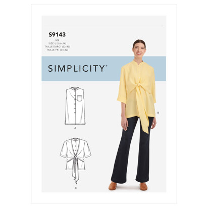 Simplicity Misses' Top With Optional Draped Front S9143 - Sewing Pattern