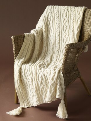 Lover's Knot Afghan in Lion Brand Fishermen's Wool - 60704AD