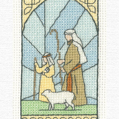 Heritage Shepherds Christmas Card Cross Stitch Kit - 10cm x 15cm