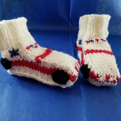 Ambulance Baby Booties