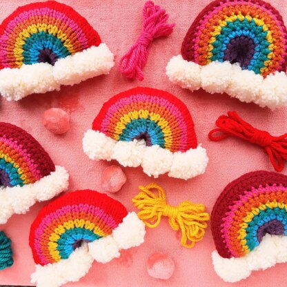 Brighten Your Day Knit Rainbow Stuffie