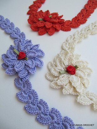 Lyubava Crochet Flower Headband Tutorial