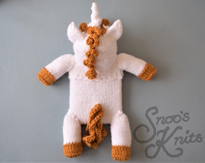 Unicorn Hot Water Bottle Cover Knitting Pattern Snoo's Knits