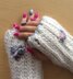 Cuddly knit-look crochet wristwarmers